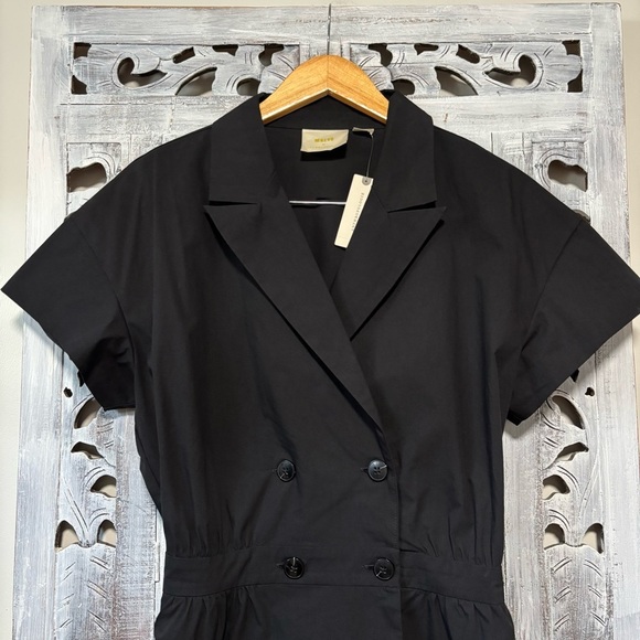 Anthropologie Maeve Black Short-Sleeve Tailored Blazer Romper NWT - Picture 7 of 11